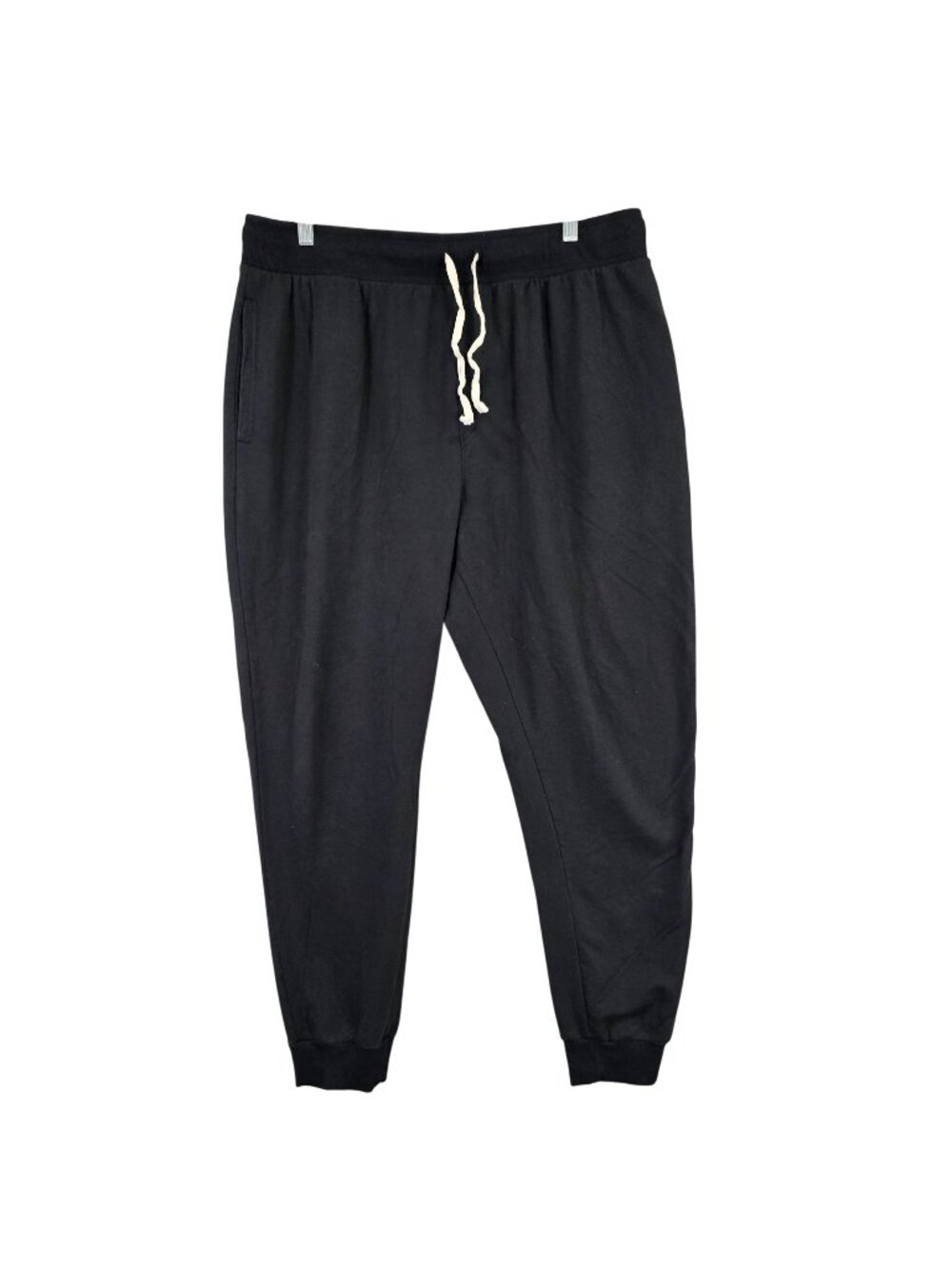 Mens BCG Black Pull On Drawstring Joggers Elastic Waist Cotton Blend Size XL